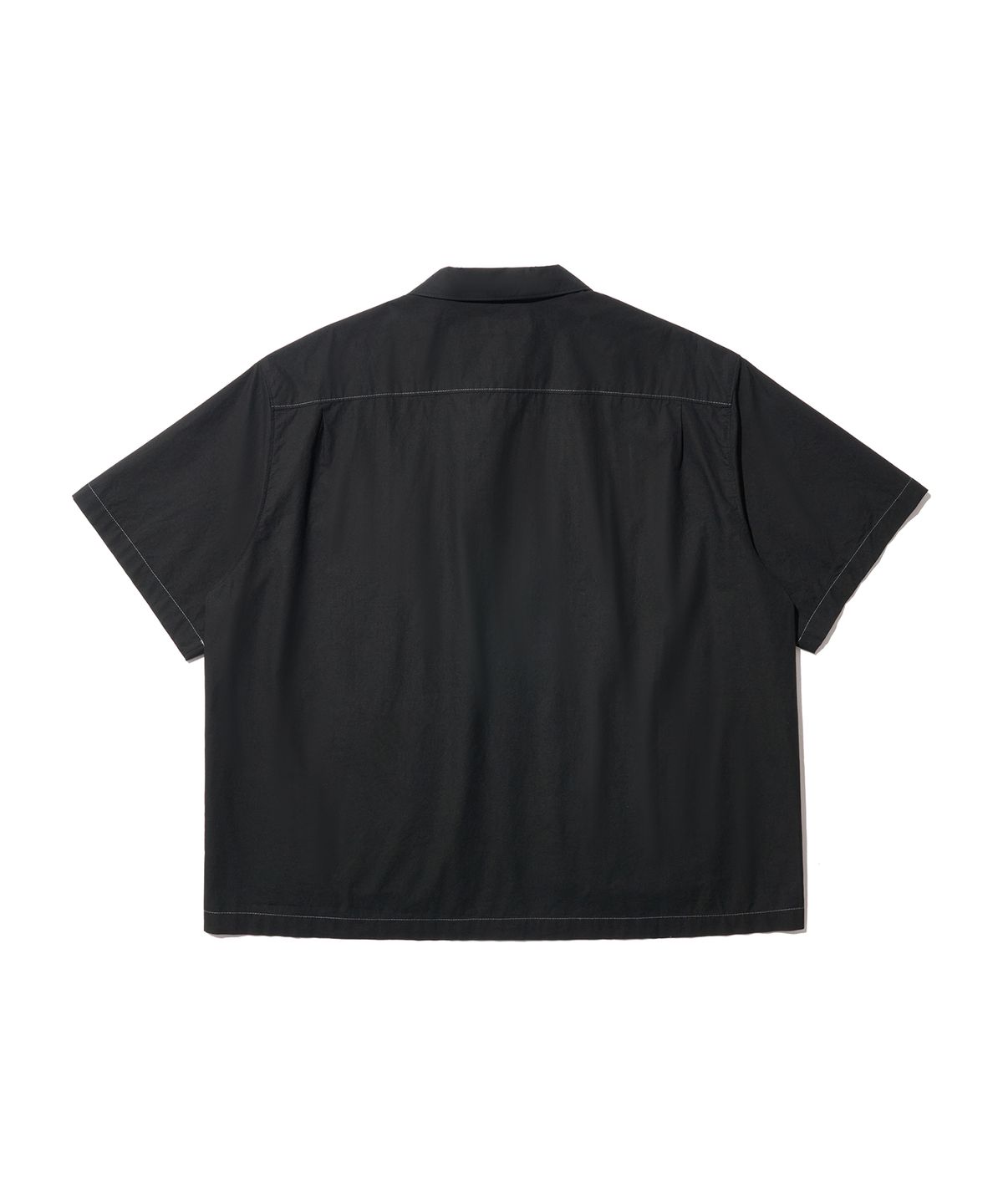논타입(NONTYPE) CONTRAST STITCH WORK SHIRT (BLACK)