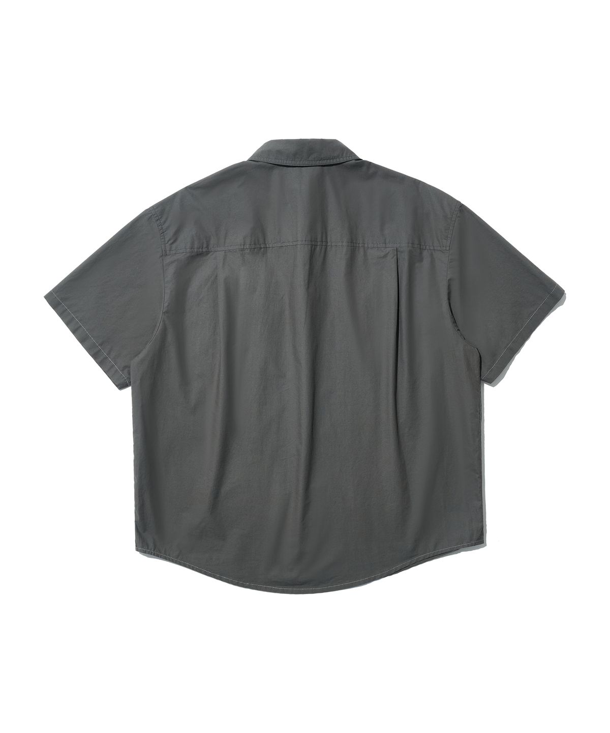 논타입(NONTYPE) 2PK S/S COMFY SEMI CROP SHIRTS (CHARCOAL)