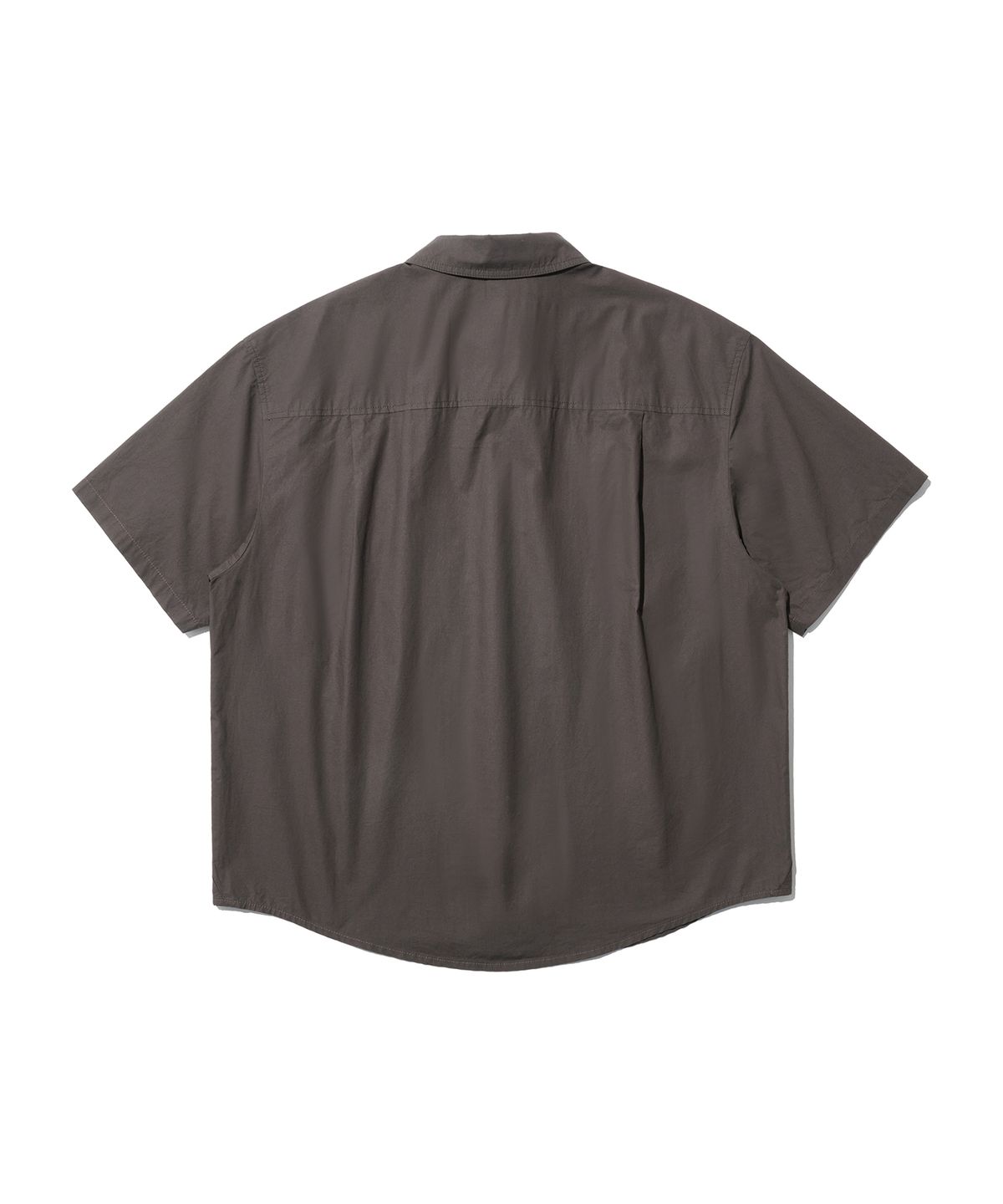 논타입(NONTYPE) 2PK S/S COMFY SEMI CROP SHIRTS (DARK BROWN)