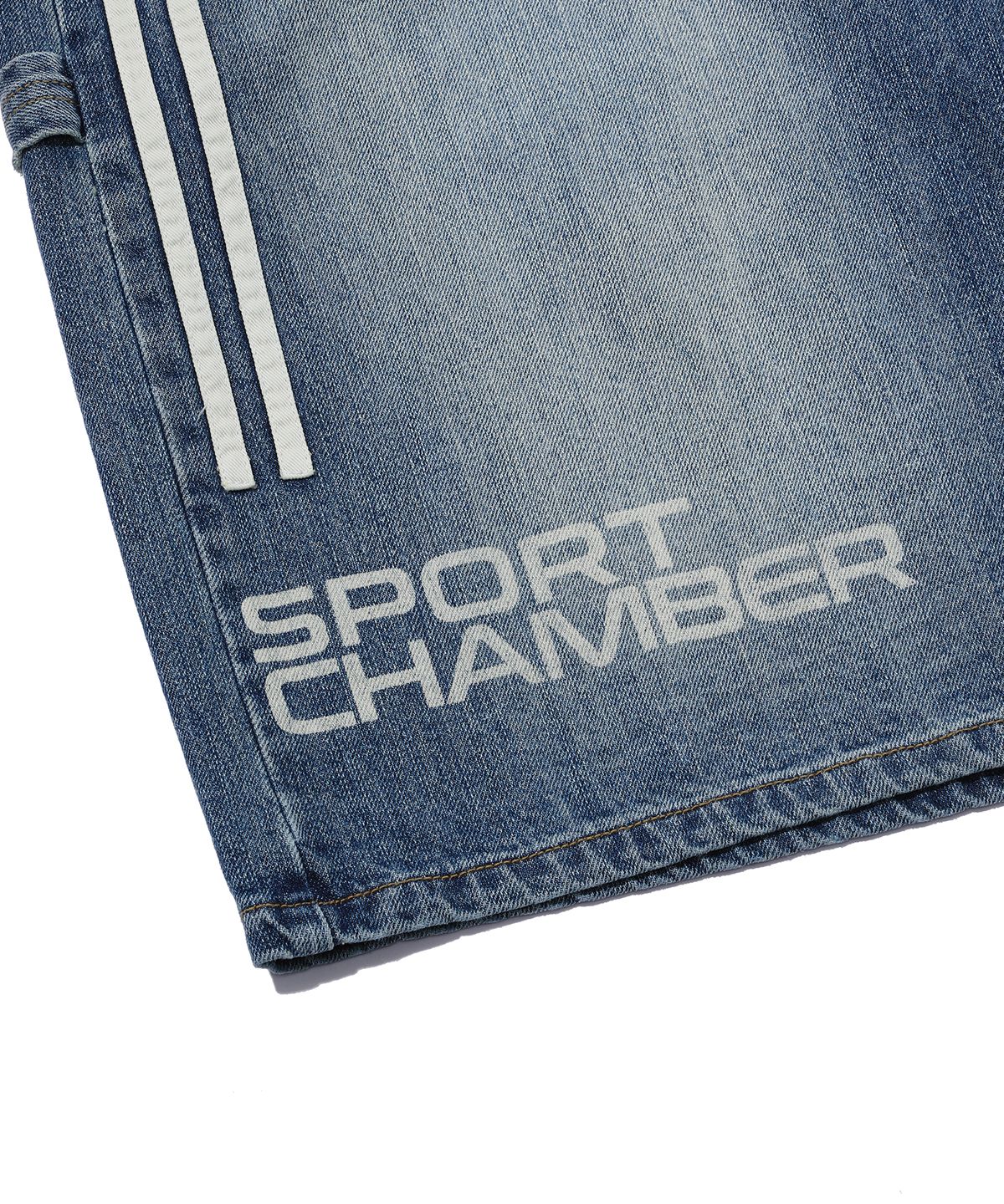 스포츠챔버(SPORT CHAMBER) SC 트랙 데님 버뮤다 쇼츠(블루)