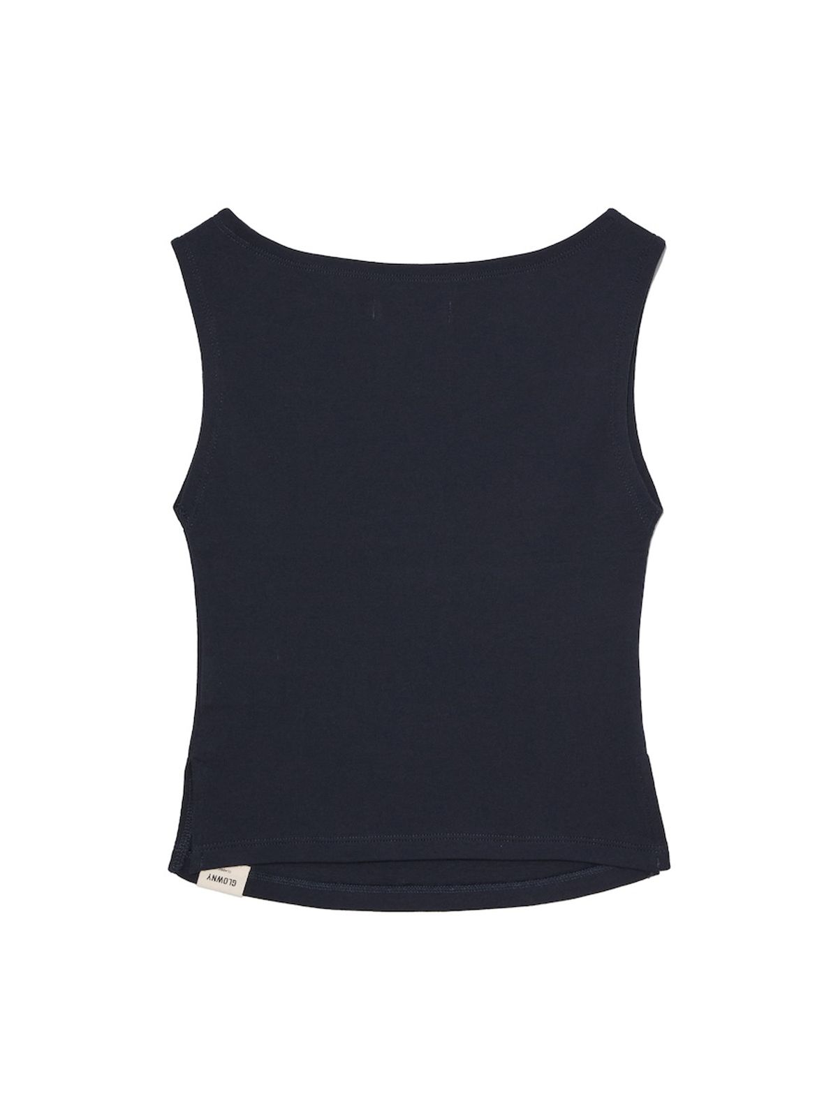 글로니(GLOWNY) G SLIT SLEEVELESS TOP (NAVY)