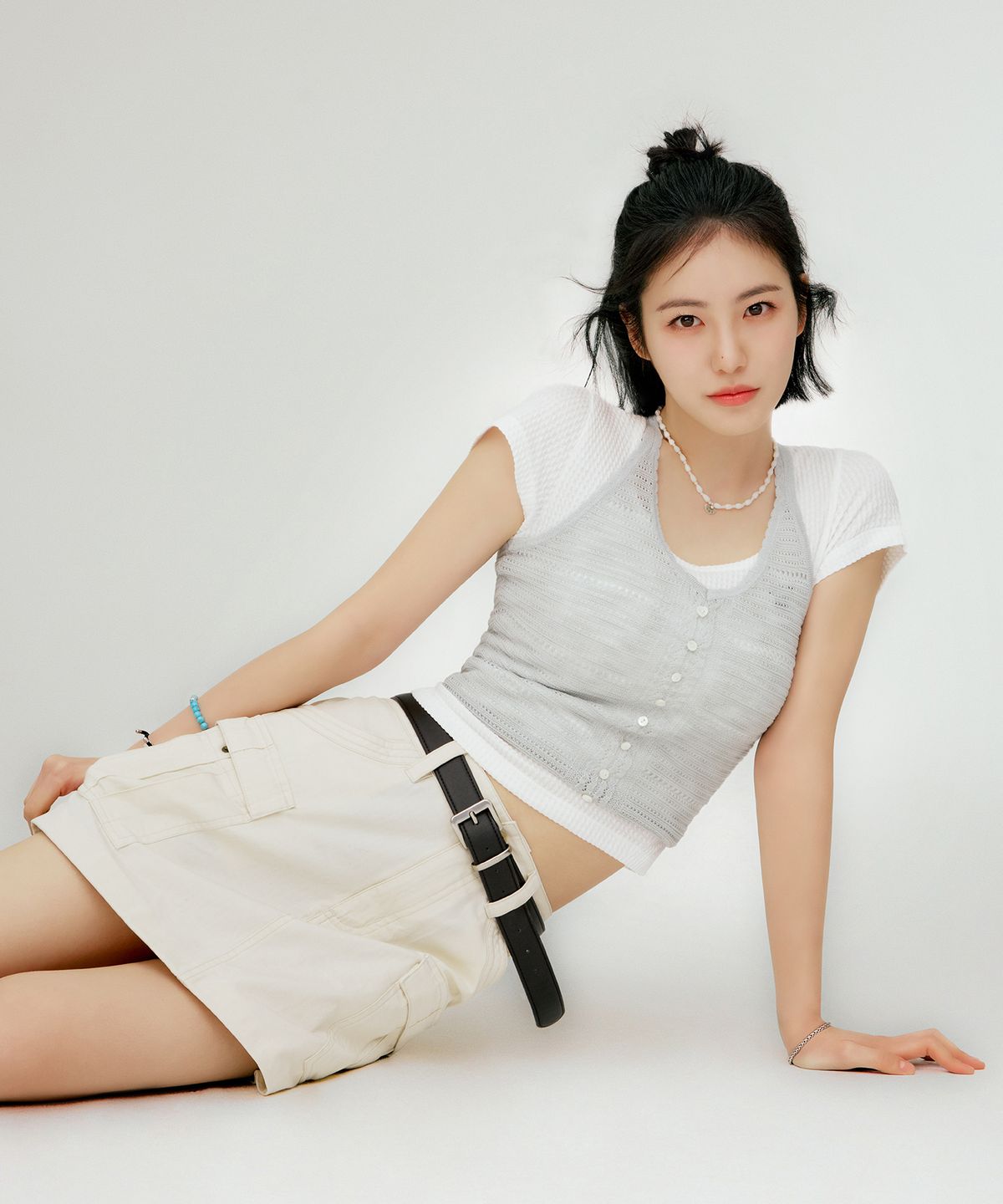 세터(SATUR) (W) 립스탑 카고 미니 스커트 베이지