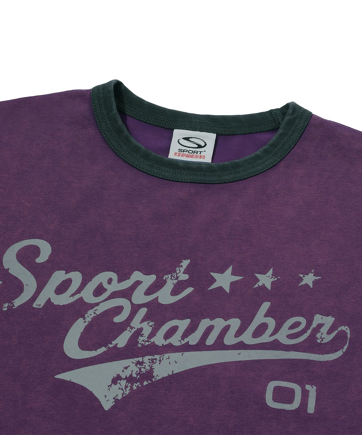 스포츠챔버(SPORT CHAMBER) SC 액티브 로고 티셔츠(퍼플)