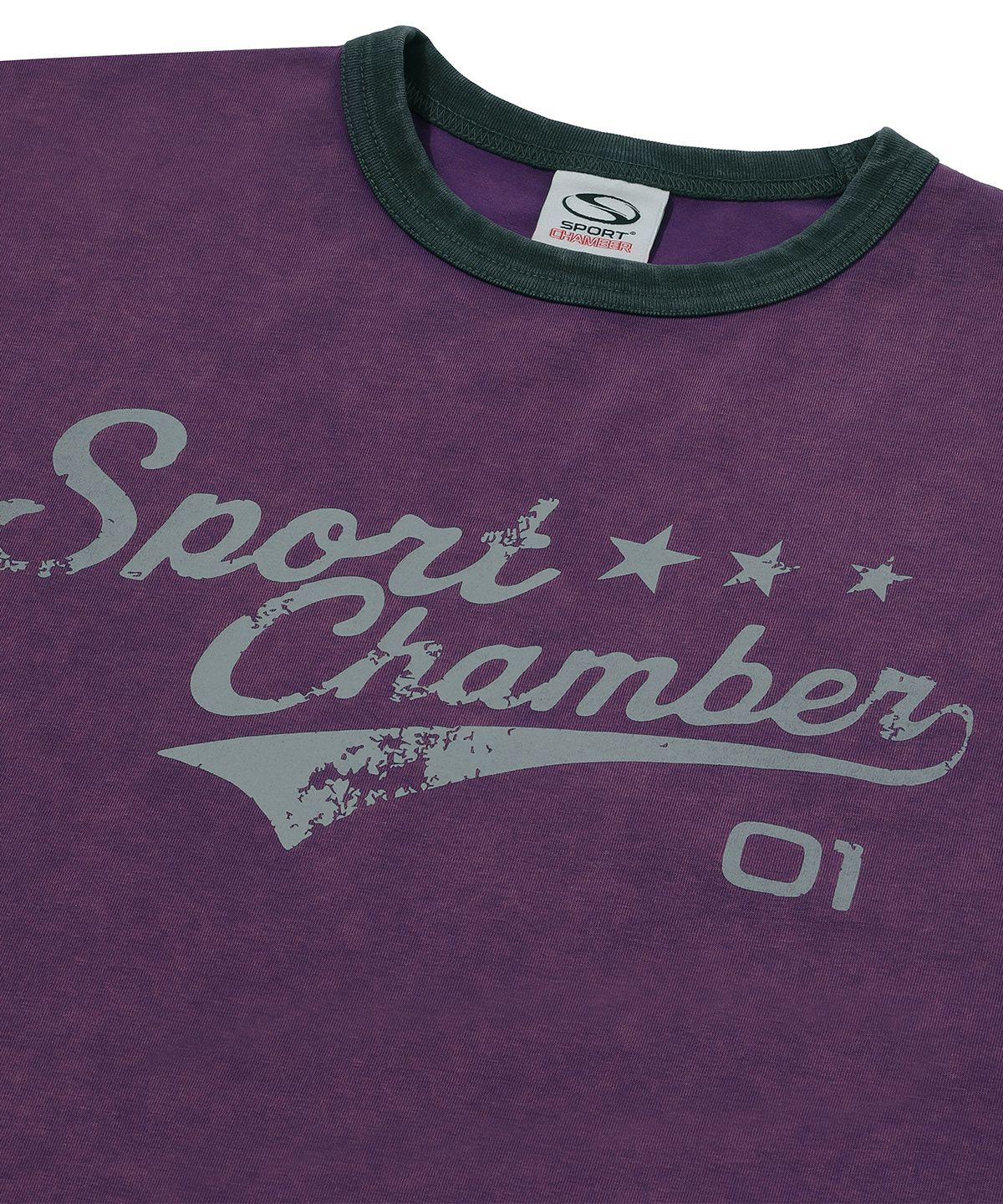 스포츠챔버(SPORT CHAMBER) SC 액티브 로고 티셔츠(퍼플)