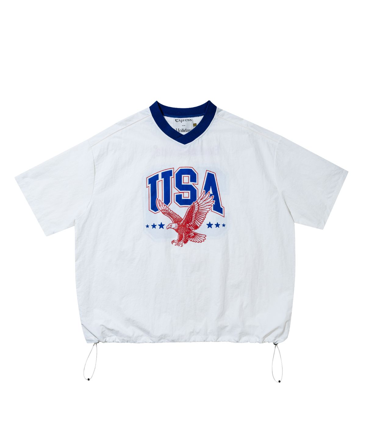 익스프레스홀리데이(EXPRESSHOLIDAY) 어센틱 나일론 하프 티셔츠_USA