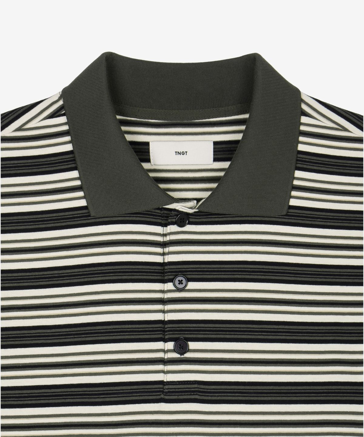 티엔지티(TNGT) Stripe Polo (Khaki) TNTS6E207K2