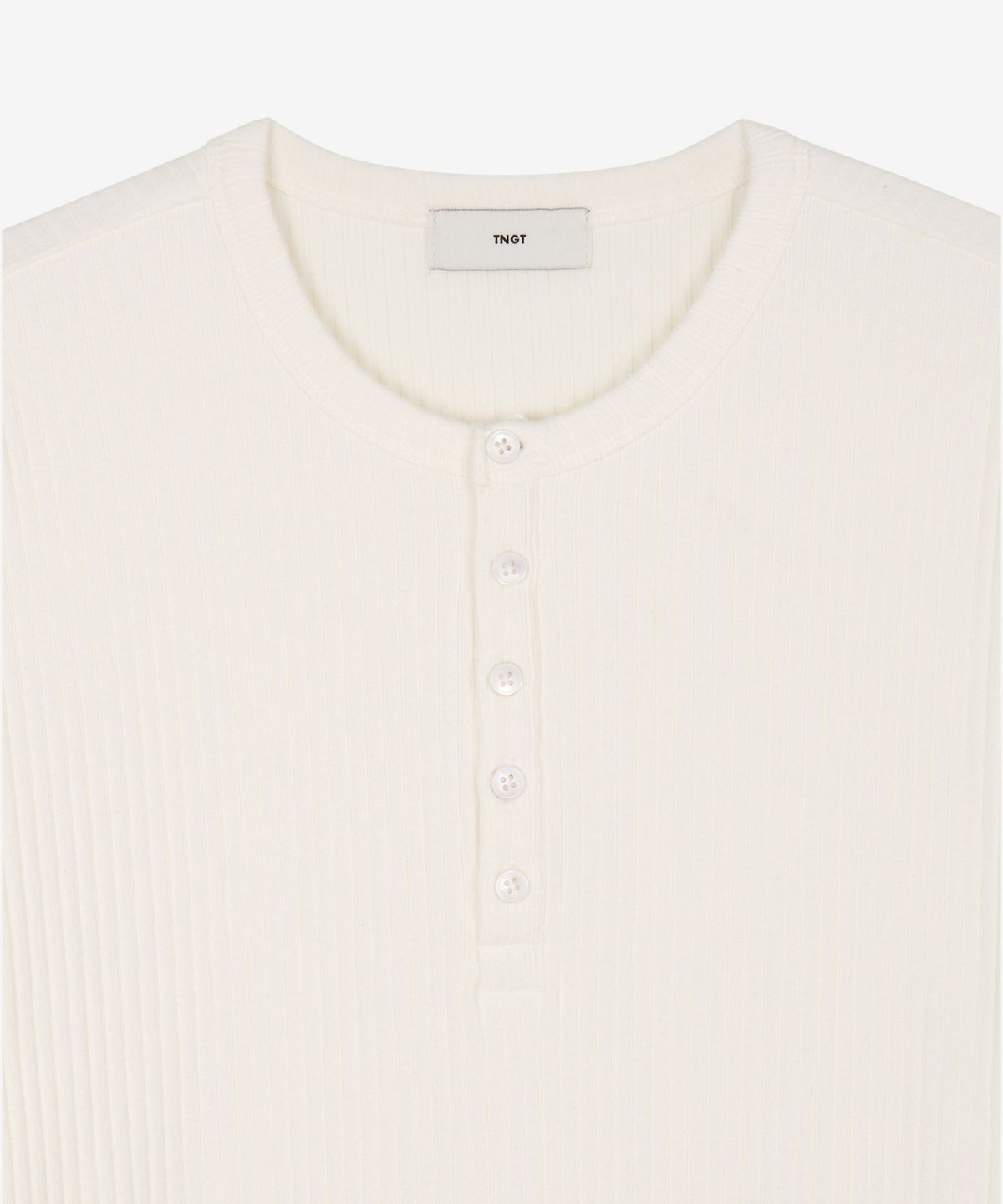 티엔지티(TNGT) Henley Tee (Ivory) TNTS6E204IV