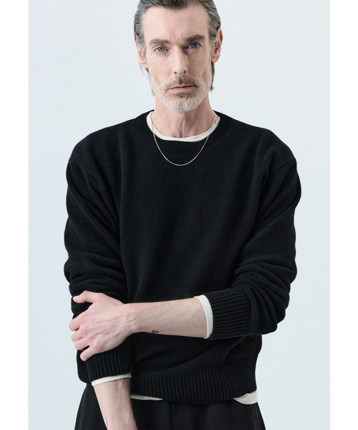 세비지(SAVAGE) Silver Box Chain Necklace