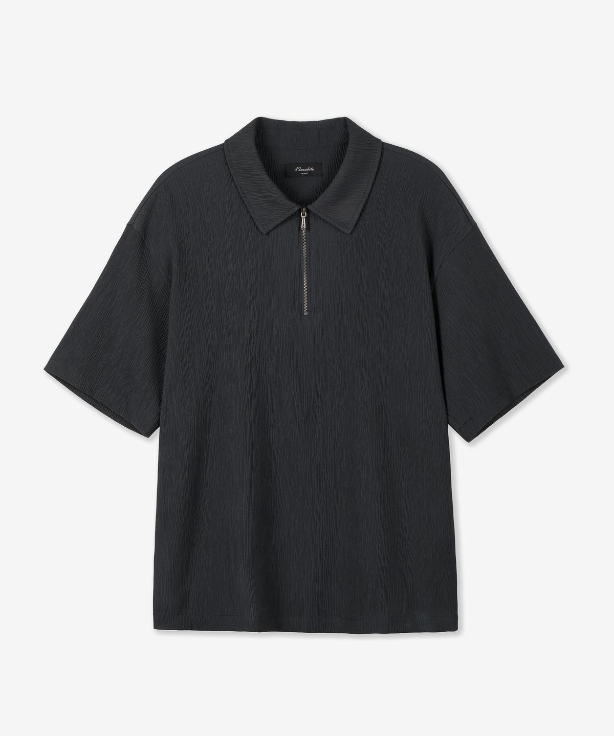티엔지티(TNGT) Kinoshita Seersucker Quarter Zip (Grey) TNTS6E202G2