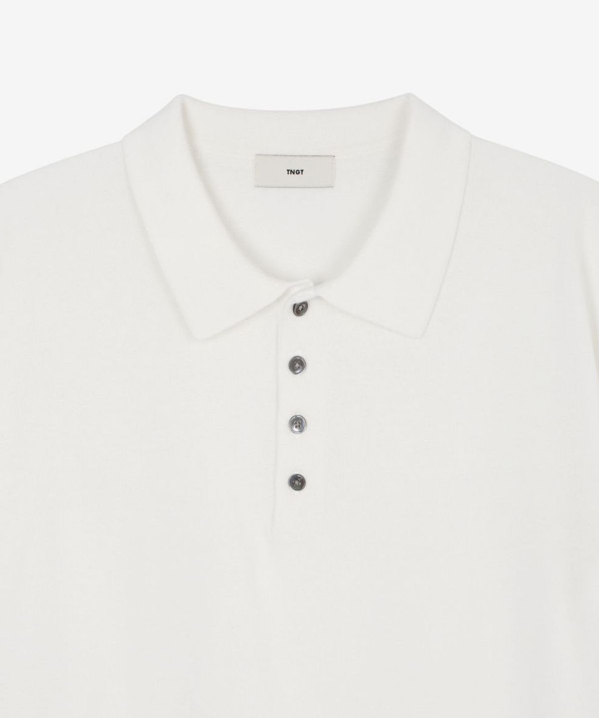 티엔지티(TNGT) Hard Twist Washable Polo Knit (White) TNSW6E201WT