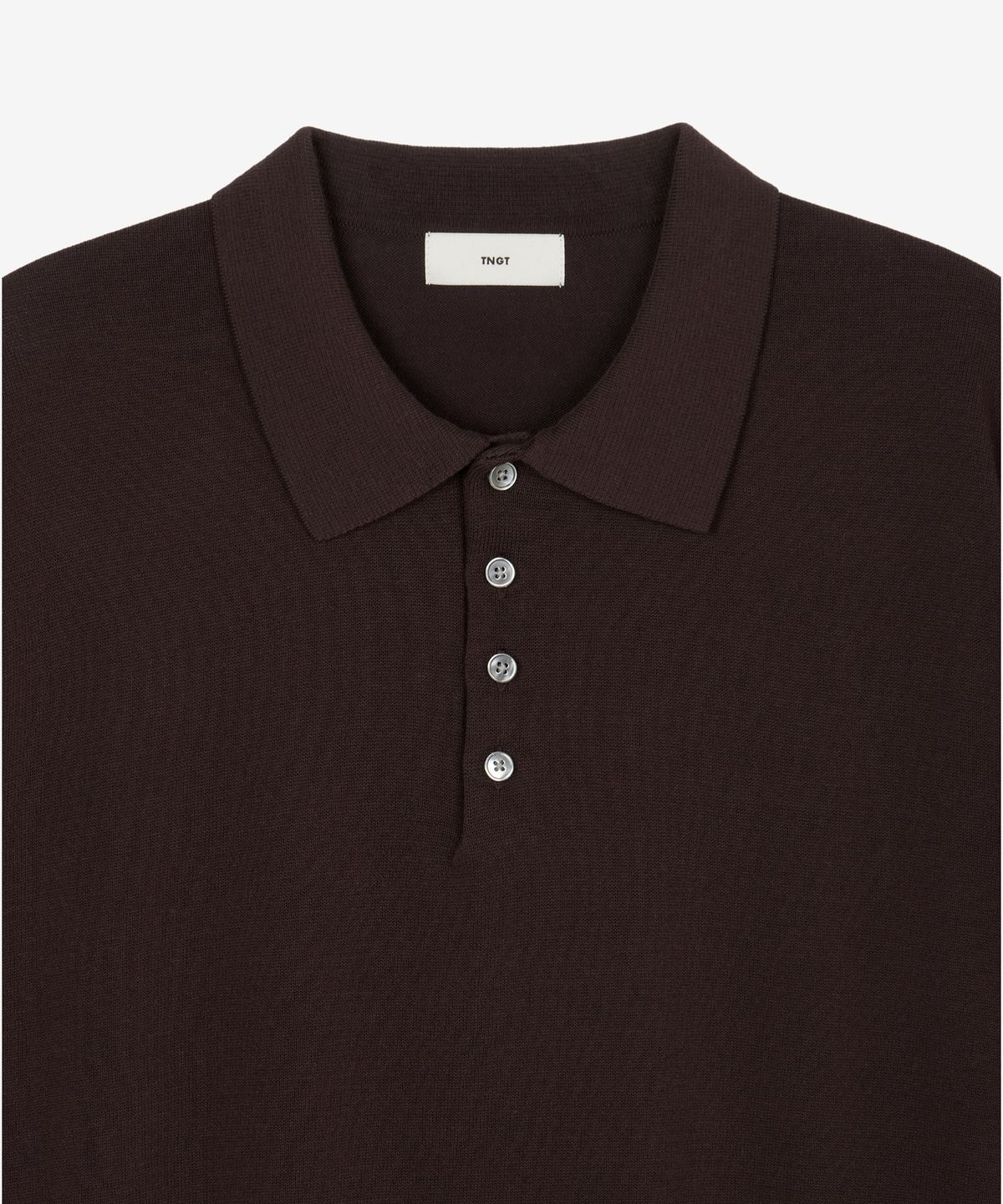 티엔지티(TNGT) Hard Twist Washable Polo Knit (Brown) TNSW6E201W2