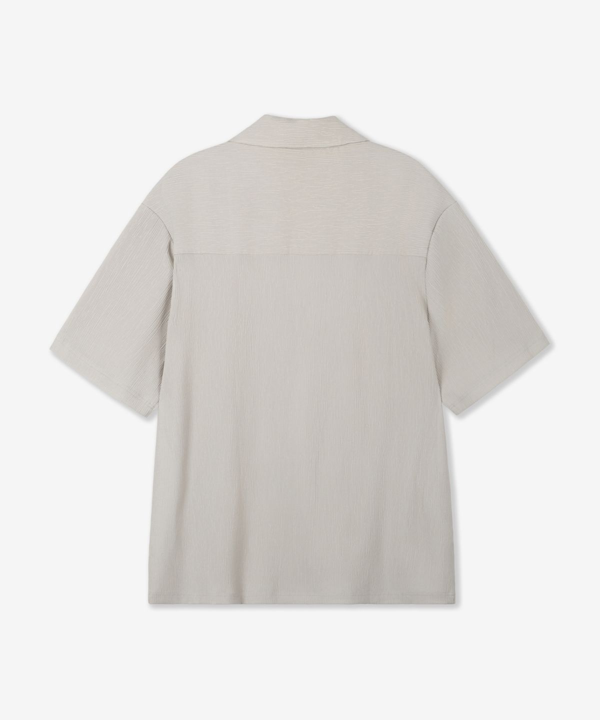 티엔지티(TNGT) Kinoshita Seersucker Open Collar Shirt (Light Beige) TNSH6E201I2