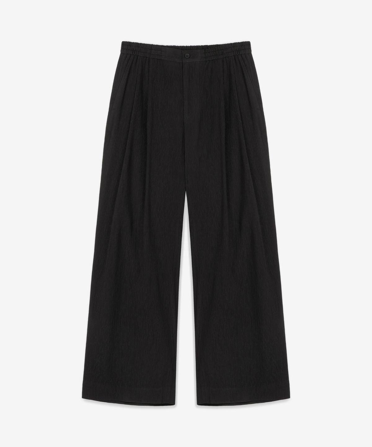 티엔지티(TNGT) Kinoshita Seersucker Maxi-Wide Pants (Black) TNPA6E207BK