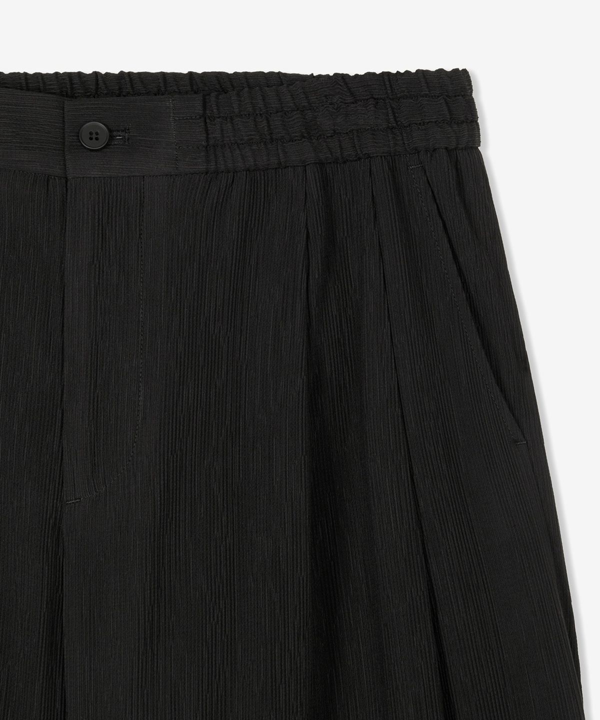 티엔지티(TNGT) Kinoshita Seersucker Maxi-Wide Pants (Black) TNPA6E207BK
