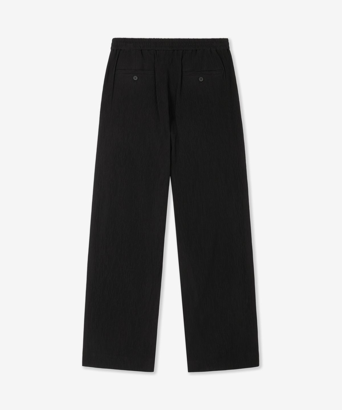 티엔지티(TNGT) Kinoshita Seersucker Semi-Wide Pants (Black) TNPA6E205BK