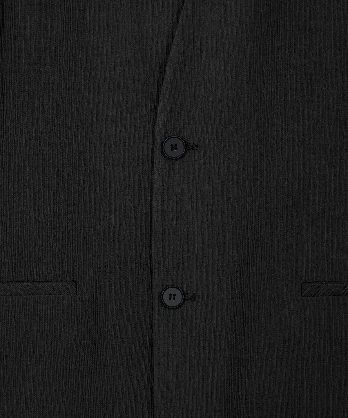 티엔지티(TNGT) Kinoshita Seersucker Collarless Jacket (Black) TNJA6E206BK