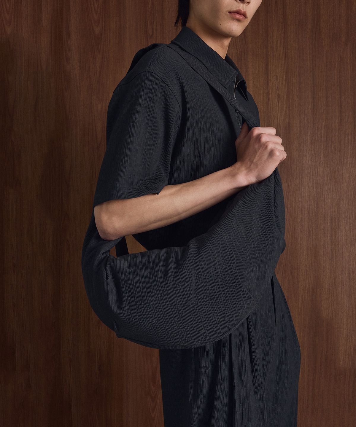 티엔지티(TNGT) Kinoshita Seersucker Tabito Bag (Grey) TNBA6E200G2