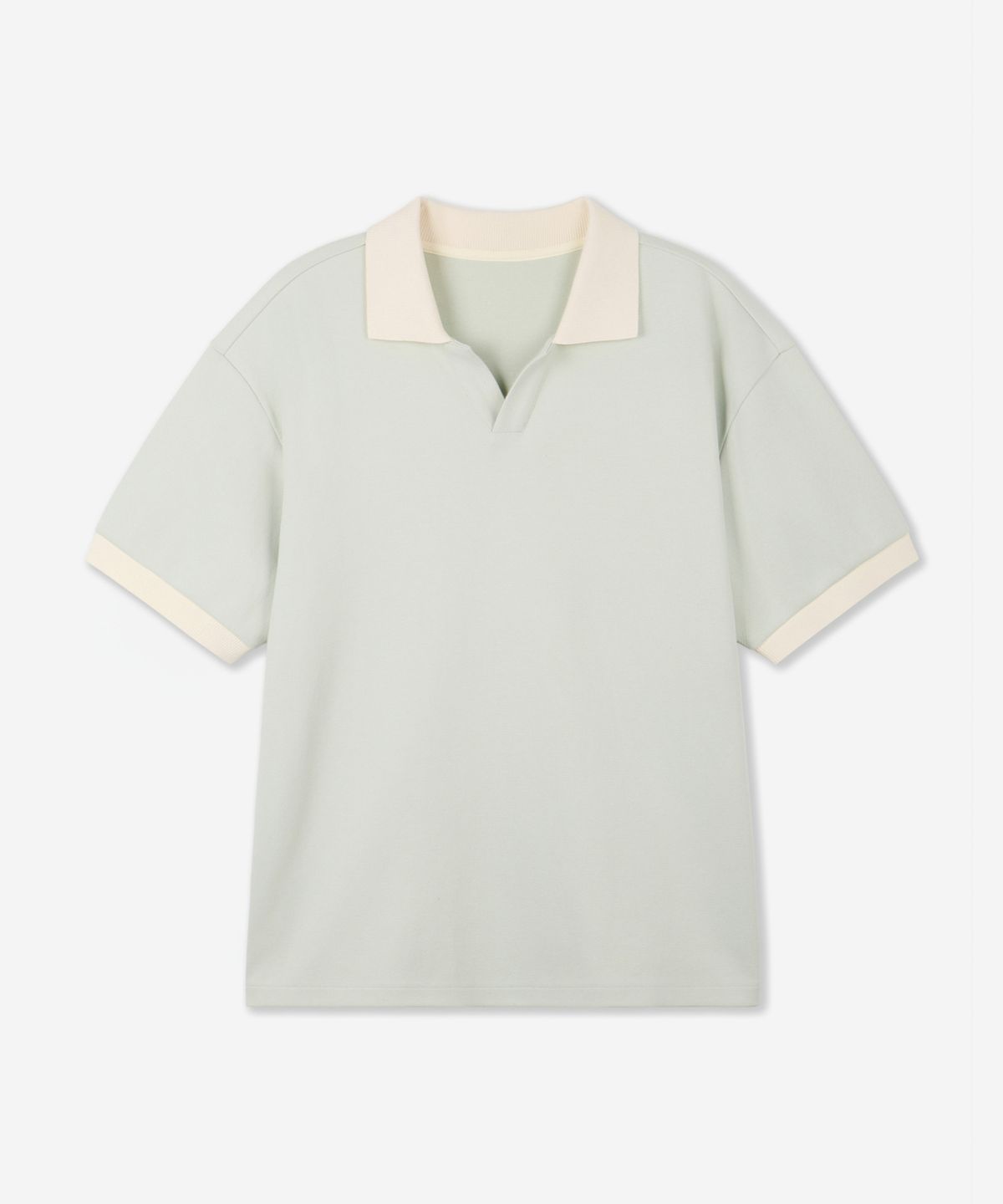 티엔지티(TNGT) Contrast Slit Neck Tee (Pistachio Green) TNTS6E211E2