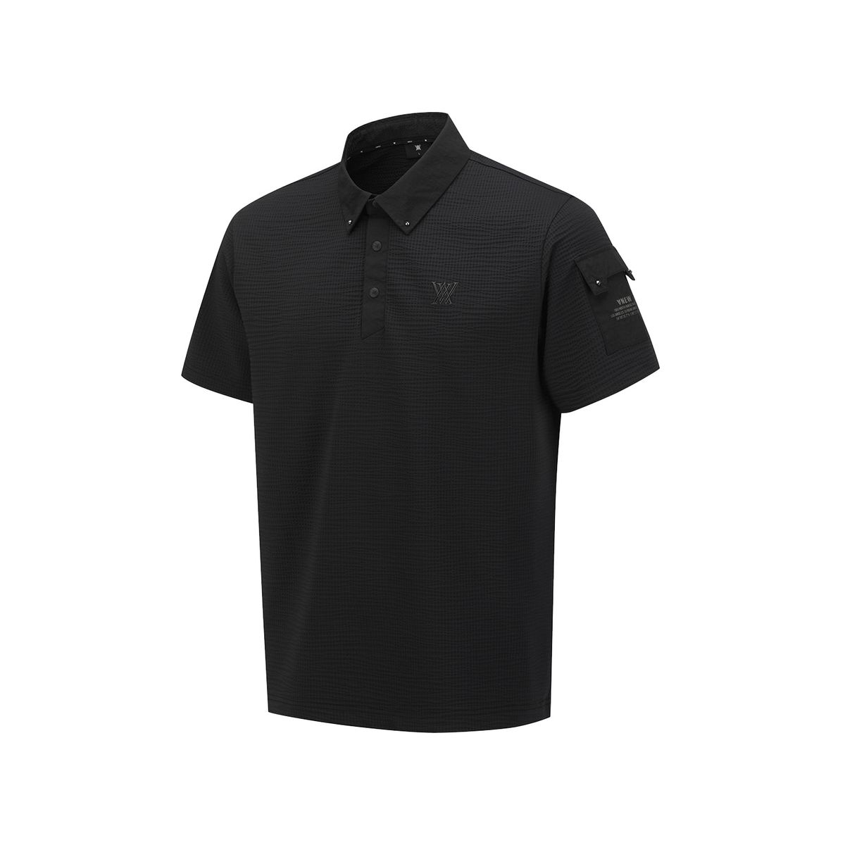 어뉴골프(ANEW GOLF) MEN SLEEVE POCKET SHORT T-SHIRT_BK