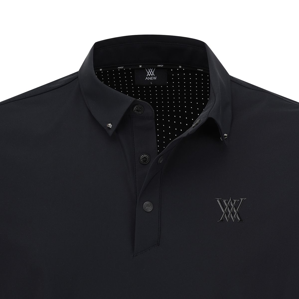 어뉴골프(ANEW GOLF) MEN BACK AIR DOT LONG T-SHIRT_BK