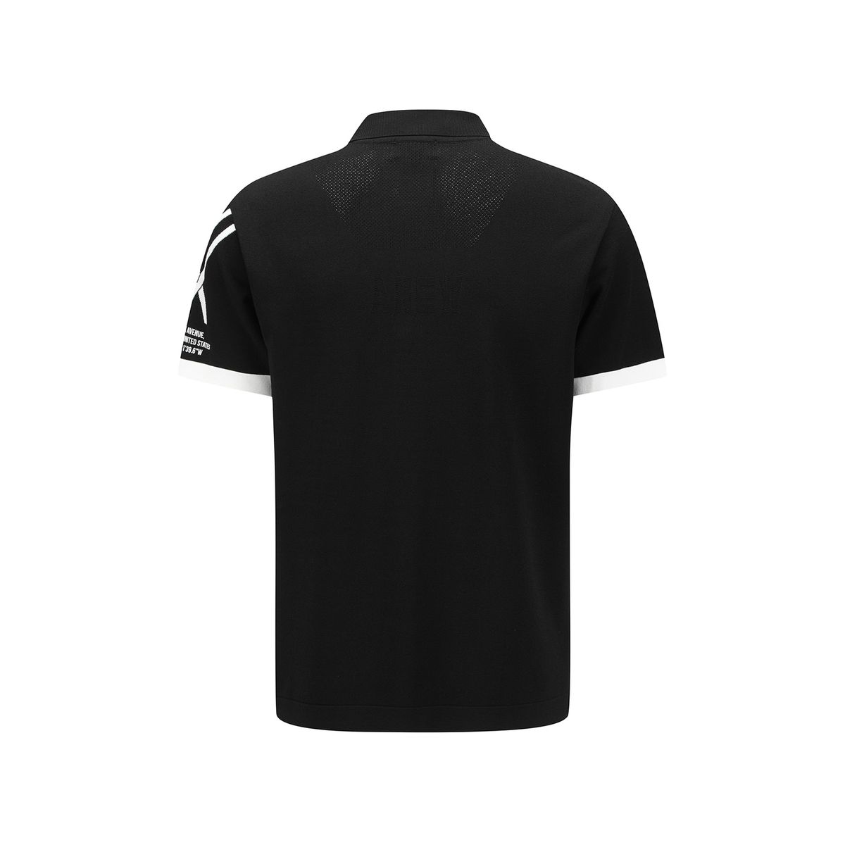 어뉴골프(ANEW GOLF) MEN LOGO POINT SHORT SLEEVE SWEATER_BK
