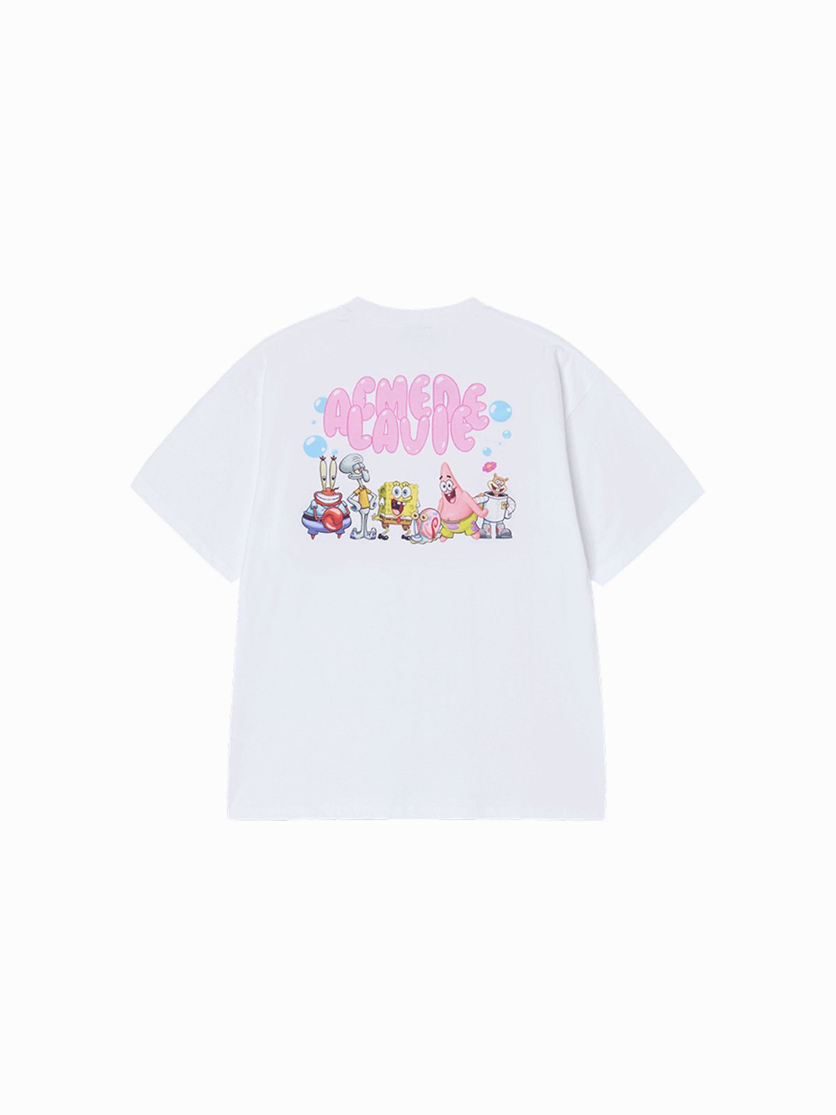 아크메드라비(ACME DE LA VIE) BUBBLE FONT SPONGEBOB SHORT SLEEVE T-SHIRT