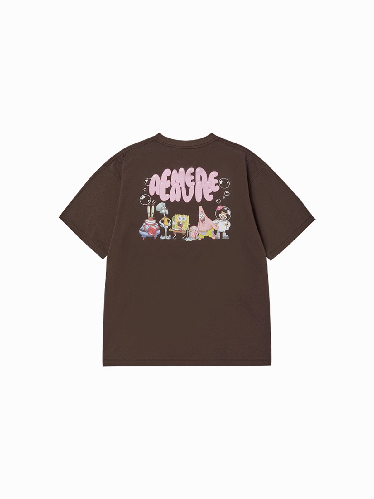 아크메드라비(ACME DE LA VIE) BUBBLE FONT SPONGEBOB SHORT SLEEVE T-SHIRT