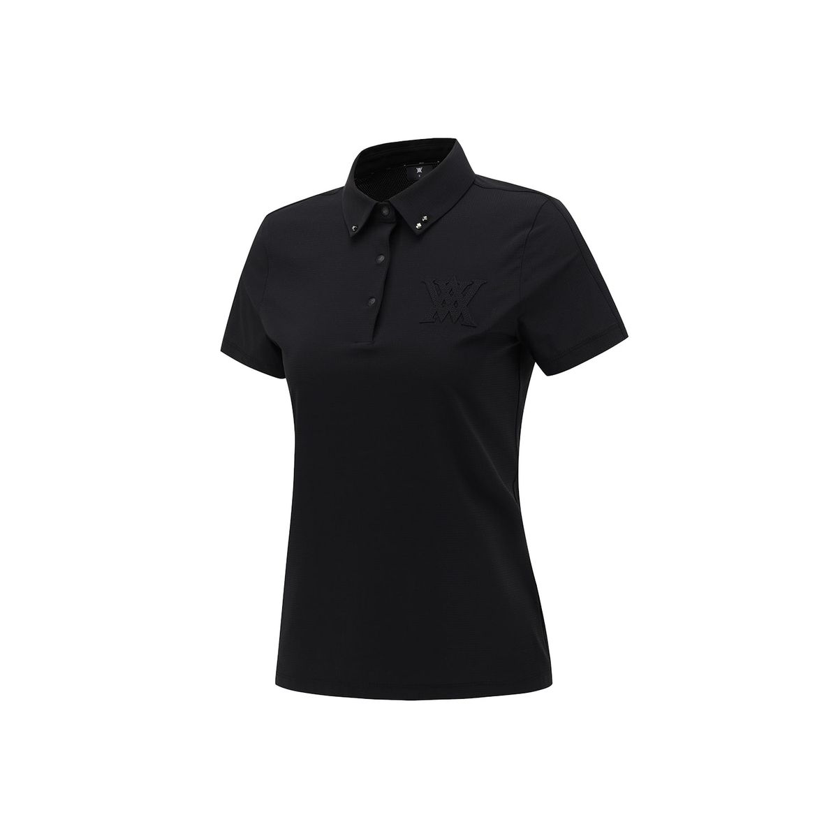 어뉴골프(ANEW GOLF) WOMEN COLLARED SHORT T-SHIRT_BK