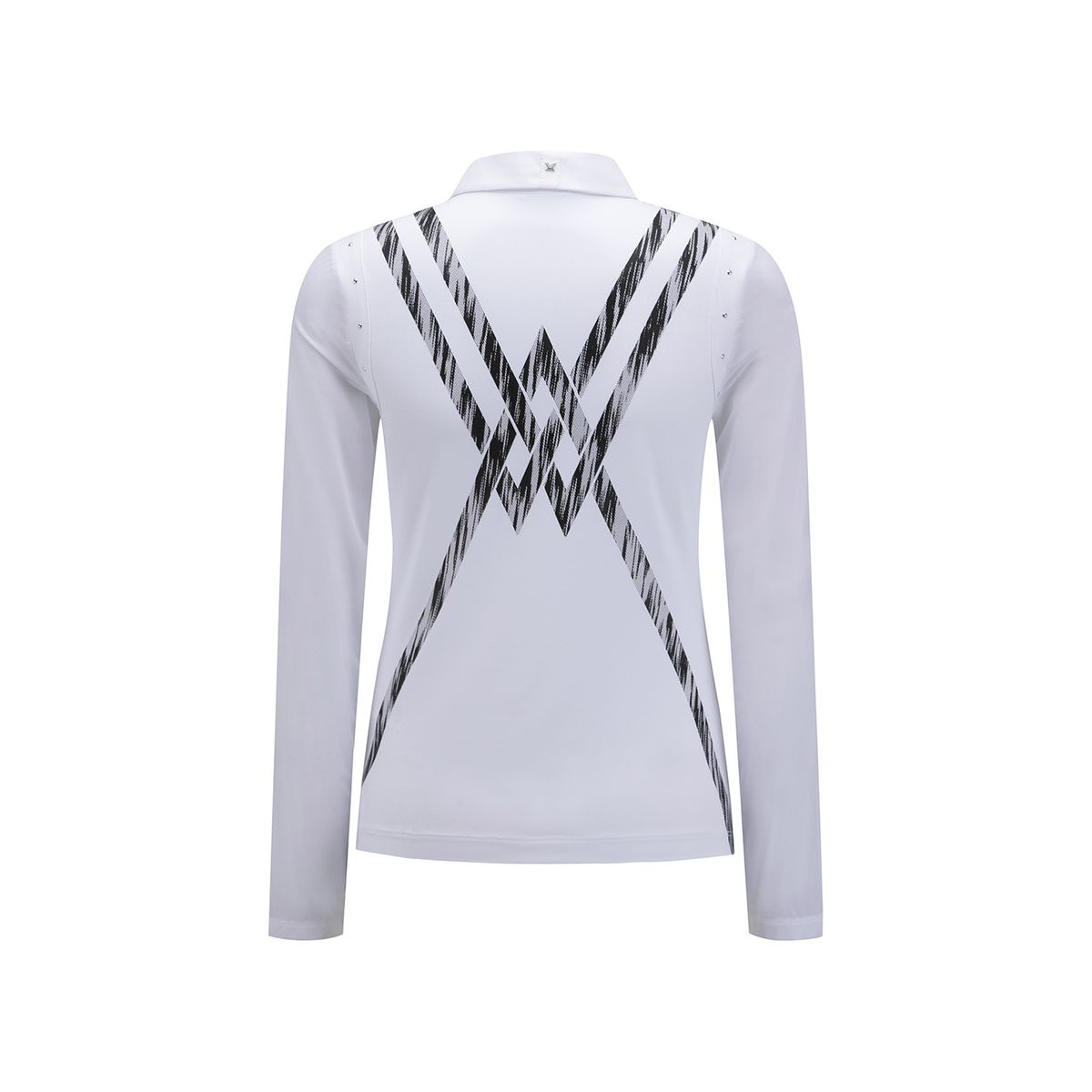 어뉴골프(ANEW GOLF) WOMEN SIGNATURE LOGO HYBRID LONG T-SHIRT_WH