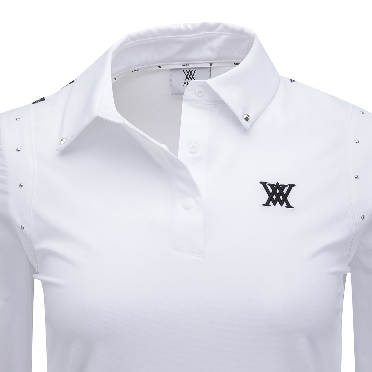 어뉴골프(ANEW GOLF) WOMEN SIGNATURE LOGO HYBRID LONG T-SHIRT_WH