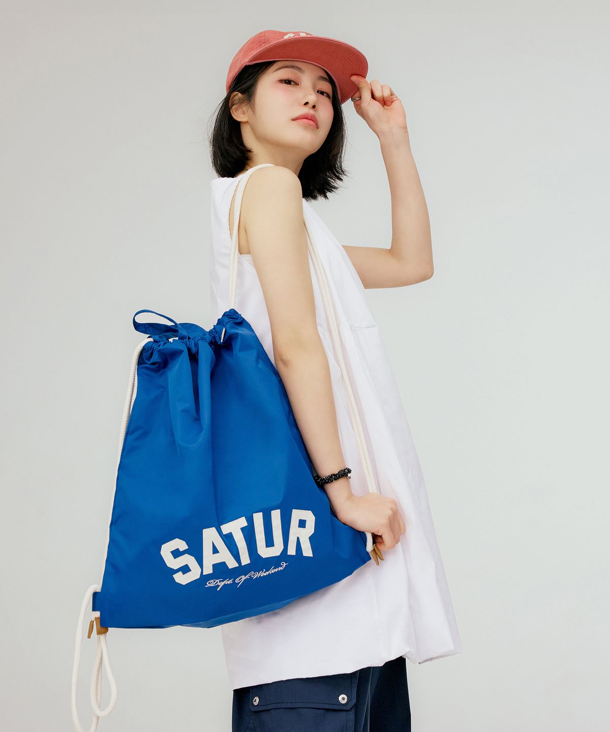 세터(SATUR) (W) 벌룬 슬리브리스 원피스 화이트