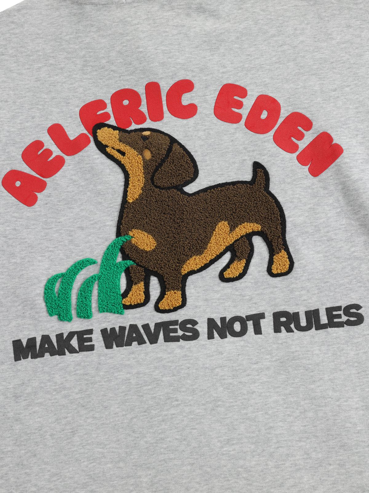 엘프릭 에덴(AELFRIC EDEN) Aelfric Eden Towel Embroidery Dachshund Pullover Hoodie 후드티 AE25CHQ30594-01BGRY
