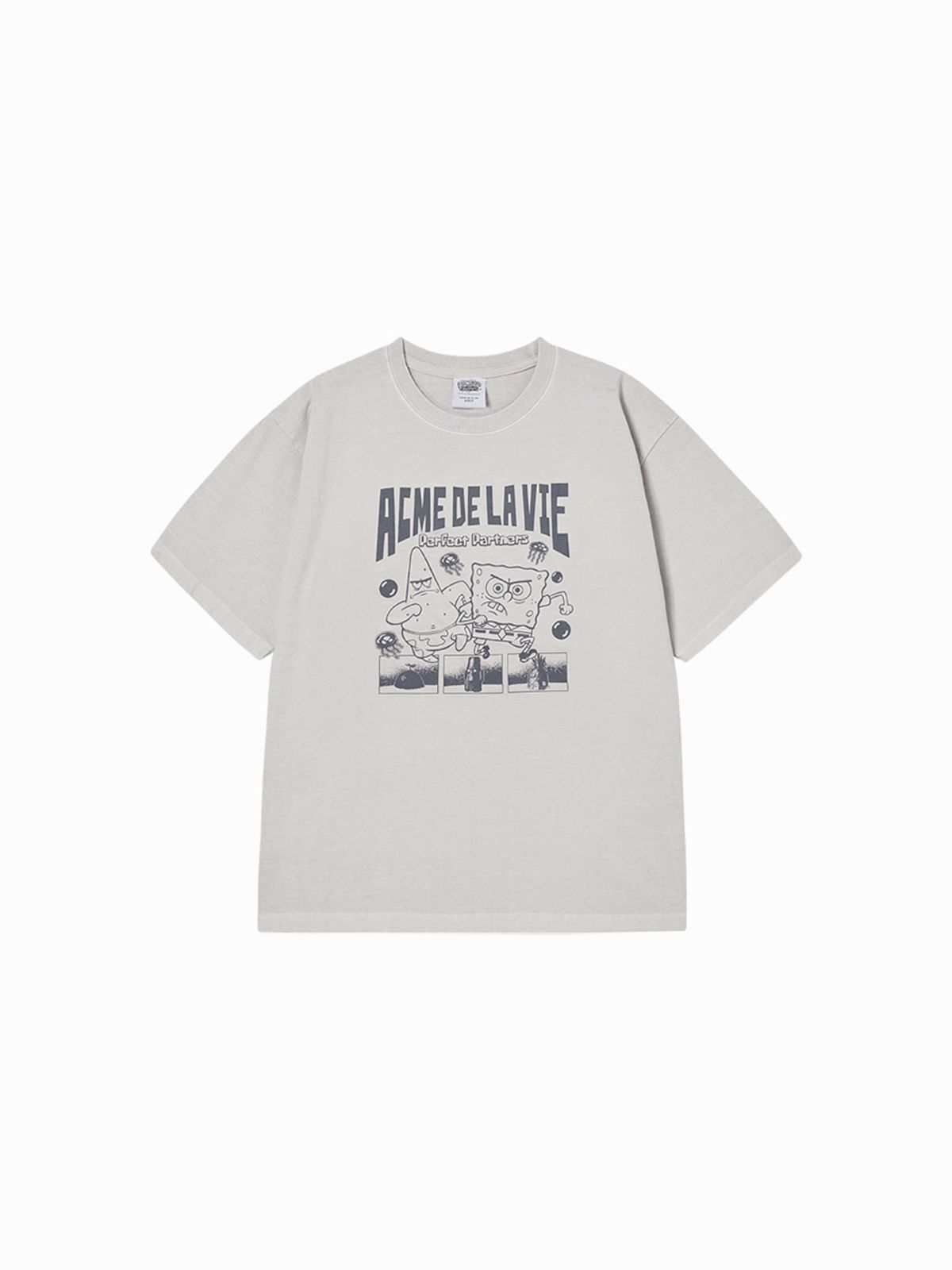 아크메드라비(ACME DE LA VIE) PERFECT PARTNER SPONGEBOB PIGMENT SHORT SLEEVE T-SHIRT