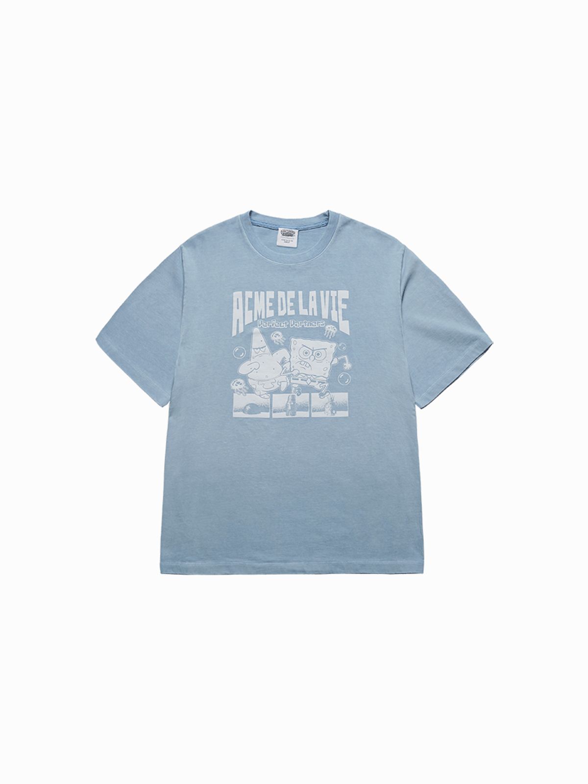 아크메드라비(ACME DE LA VIE) PERFECT PARTNER SPONGEBOB PIGMENT SHORT SLEEVE T-SHIRT