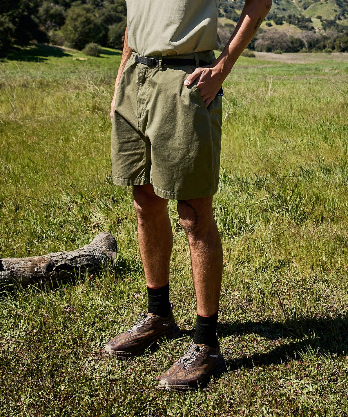 플루크(FLUKE) AQE 액티브 벨티드 쇼츠 카키 FSP121