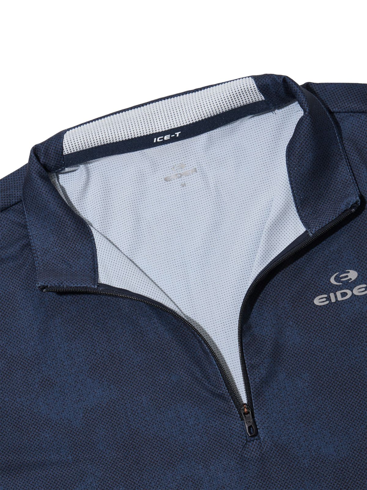 아이더(EIDER) ICE-T (아이스티) 남성 그래픽 긴팔 짚업 티셔츠_STEEL BLUE