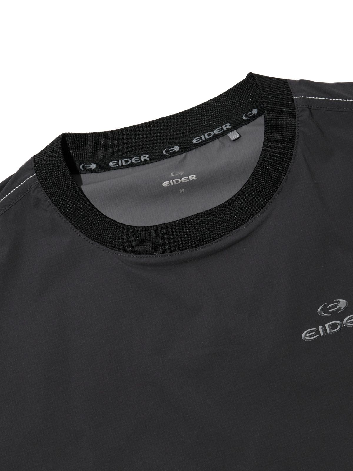 아이더(EIDER) HERITAGE (헤리티지) 남성 우븐 반팔 라운드 티셔츠_Charcoal
