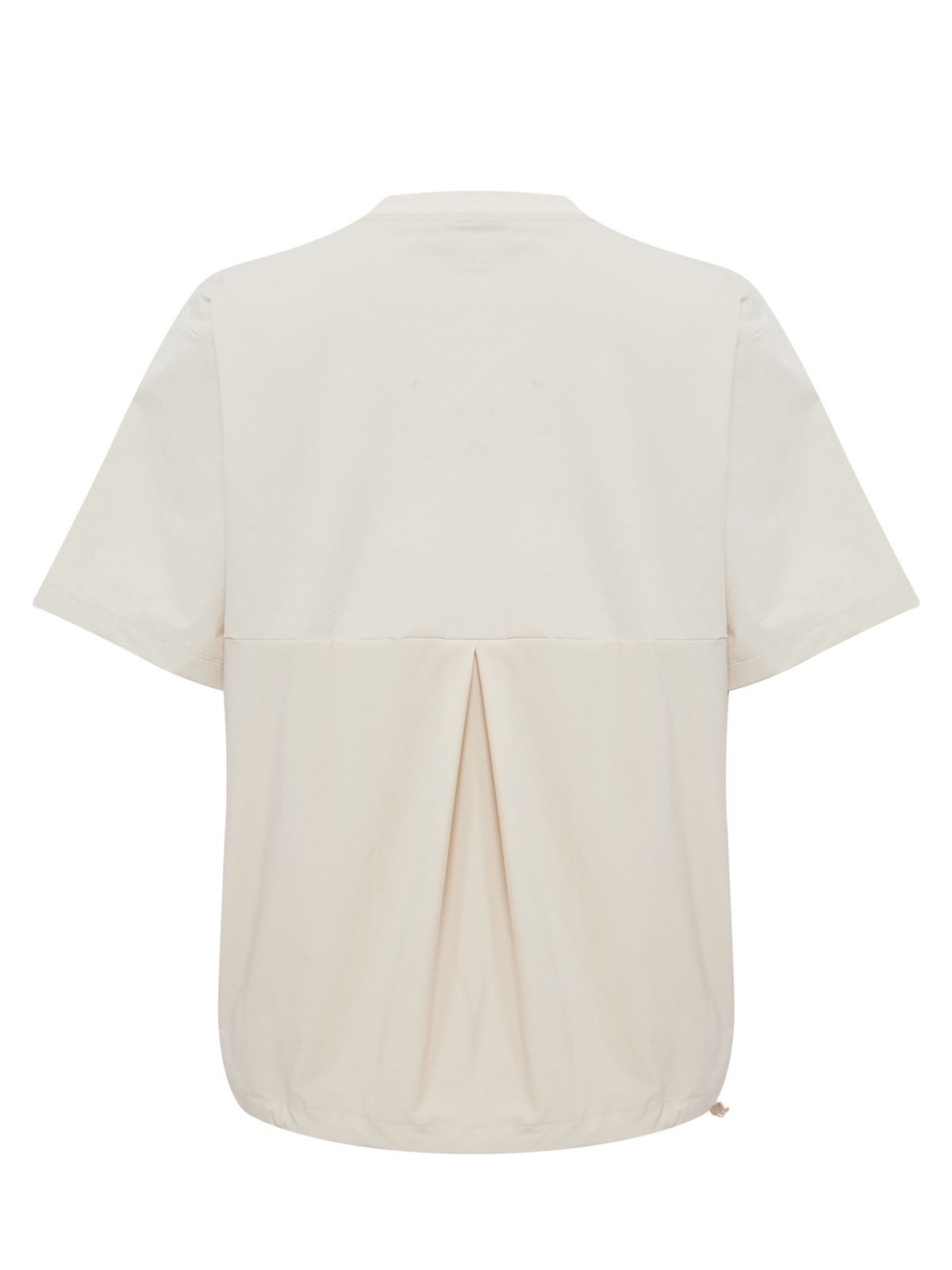 아이더(EIDER) ON THE ROCK (온더락) 여성 우븐 반팔 V넥 티셔츠_CREAM BEIGE