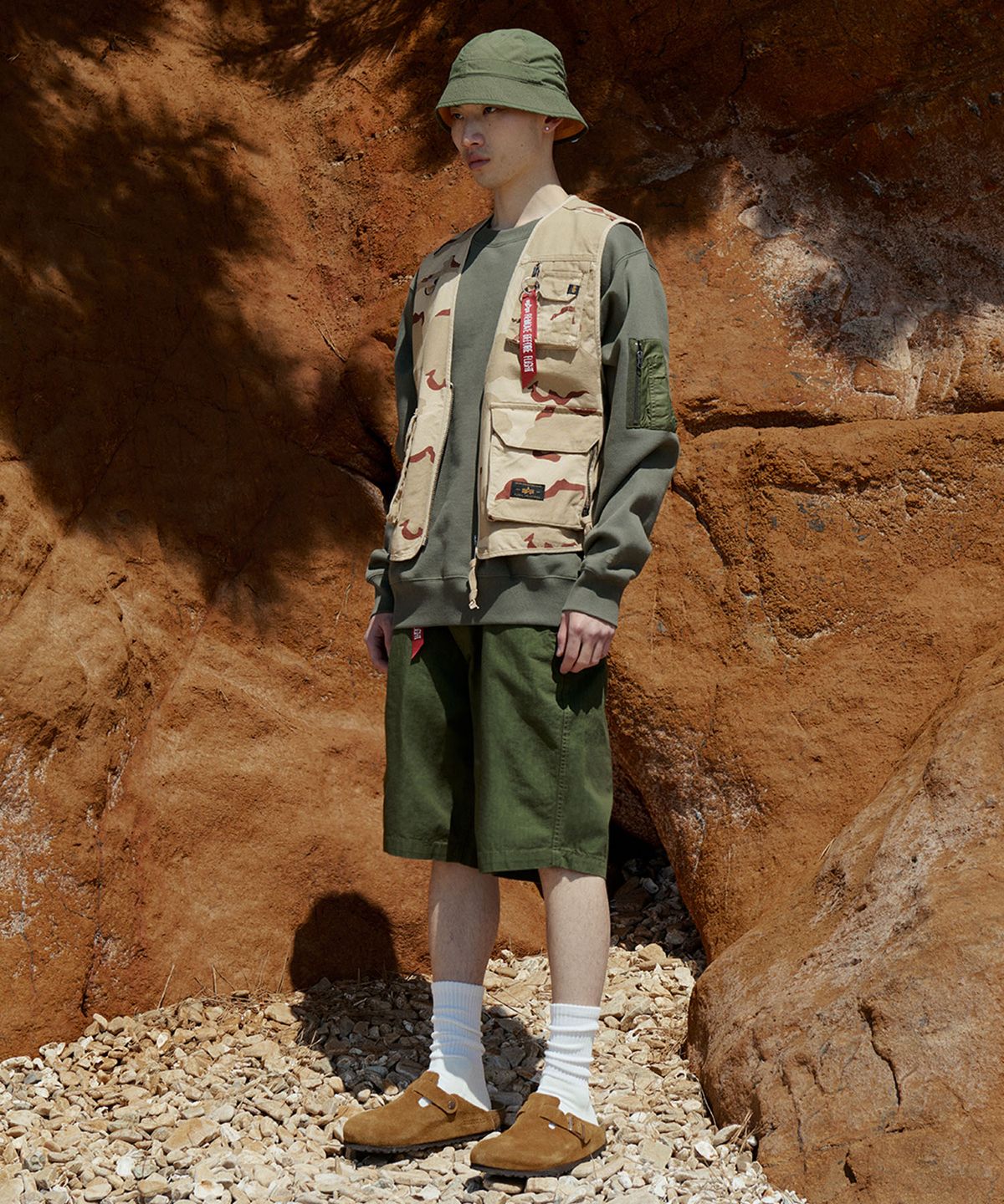 알파 인더스트리(ALPHA INDUSTRIES) 메쉬 유틸리티 베스트 카모 데저트 카모 91