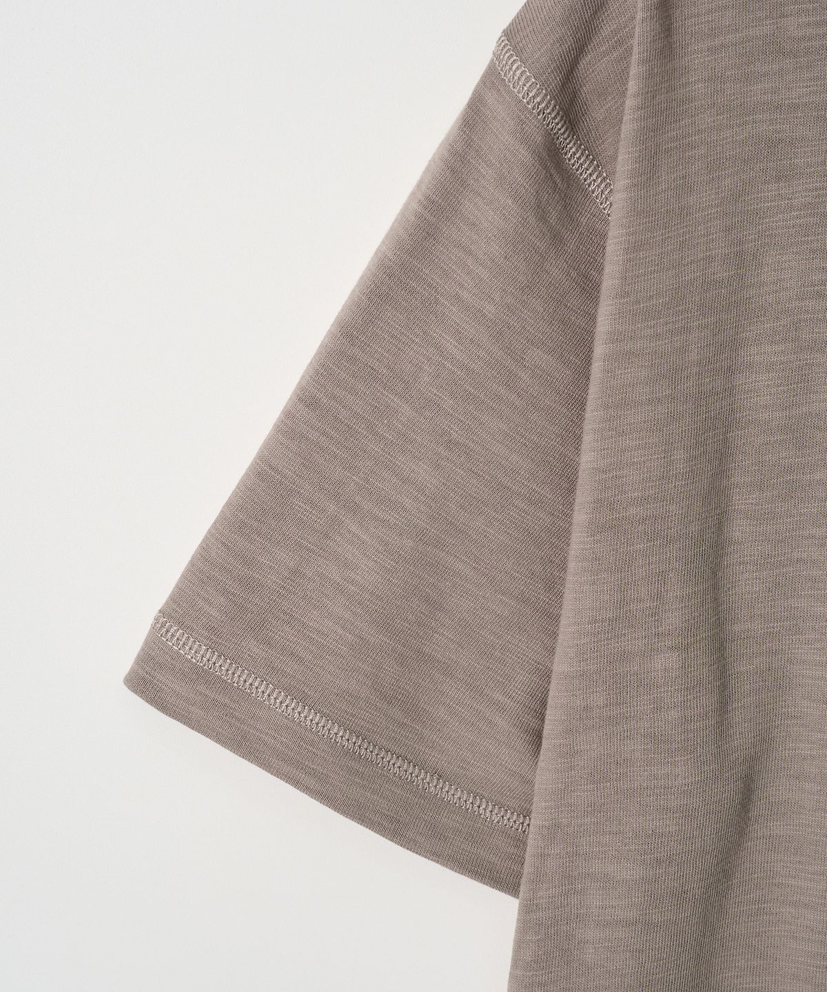 조질롱(JOJILONG) JN109 Tubular Slub Loop T-Shirt - DUST BEIGE