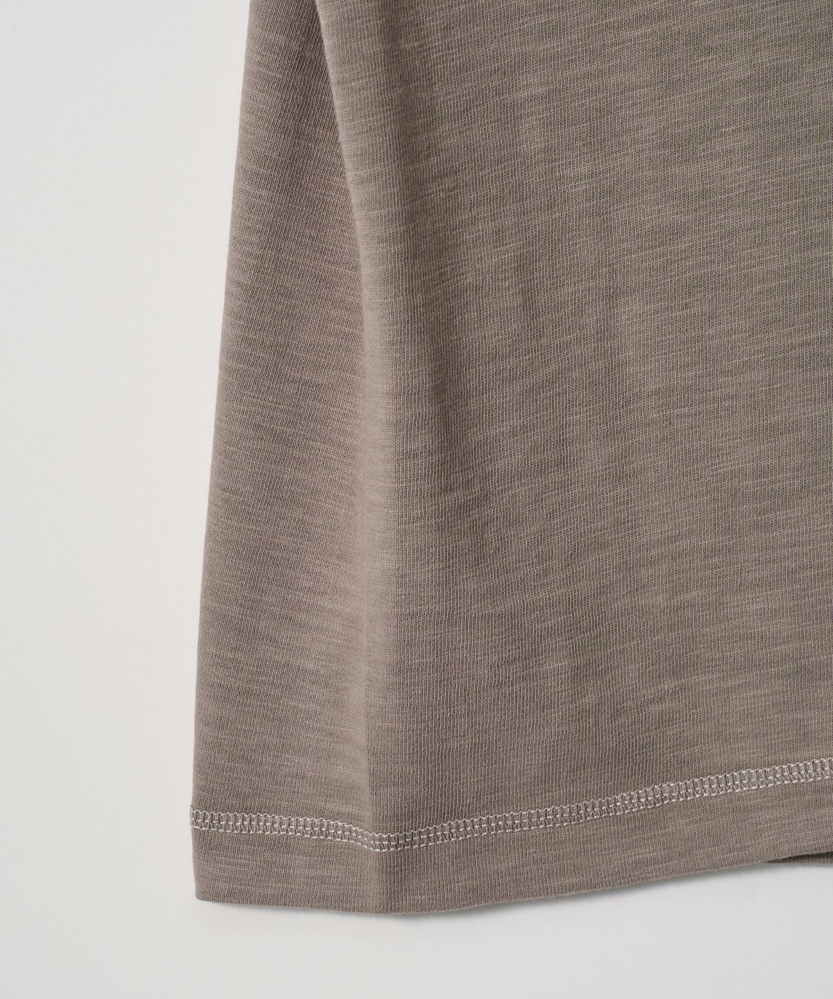 조질롱(JOJILONG) JN109 Tubular Slub Loop T-Shirt - DUST BEIGE