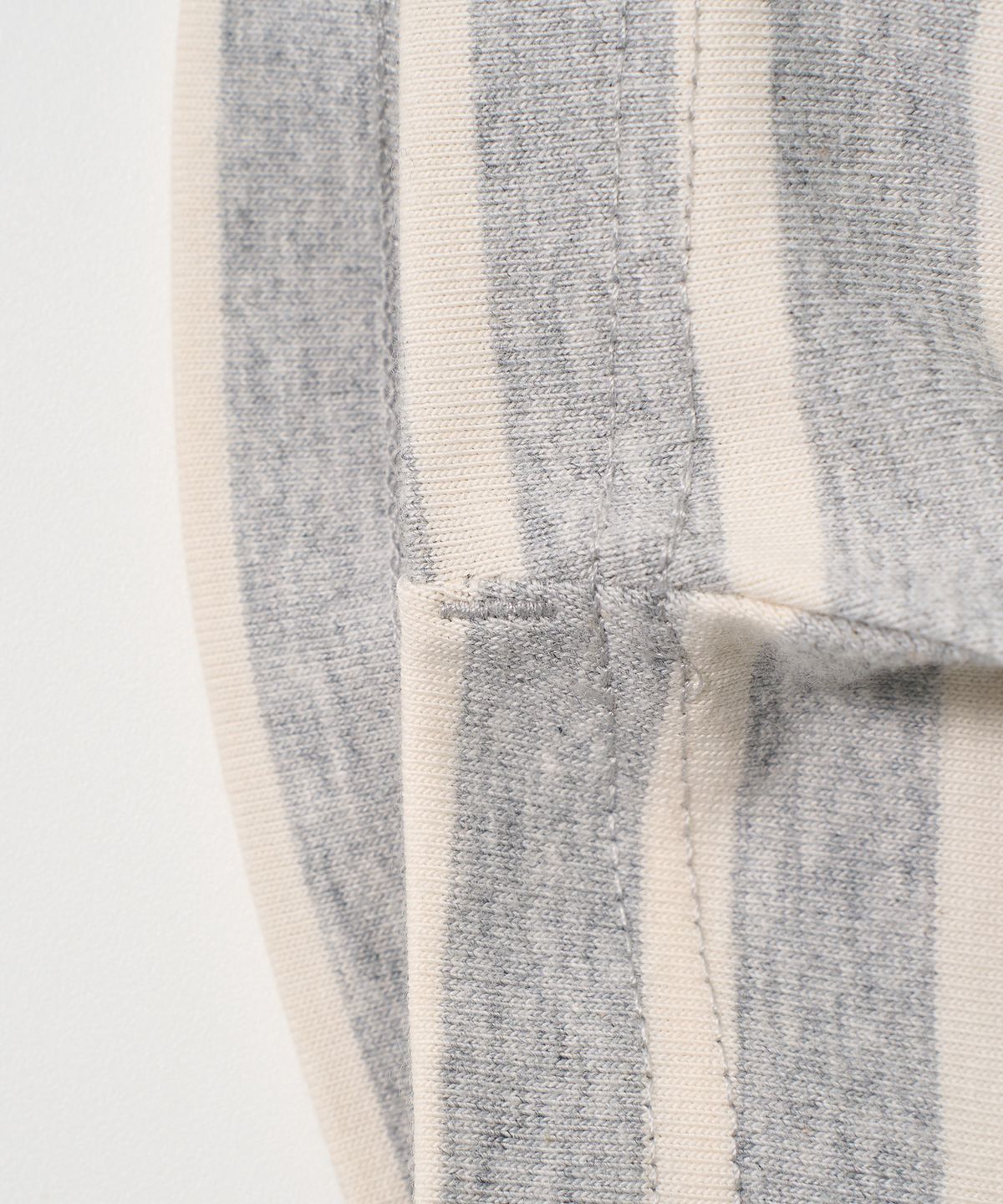 조질롱(JOJILONG) JN113 Tubular Marine Stripe T-Shirt - HEATHER GREY