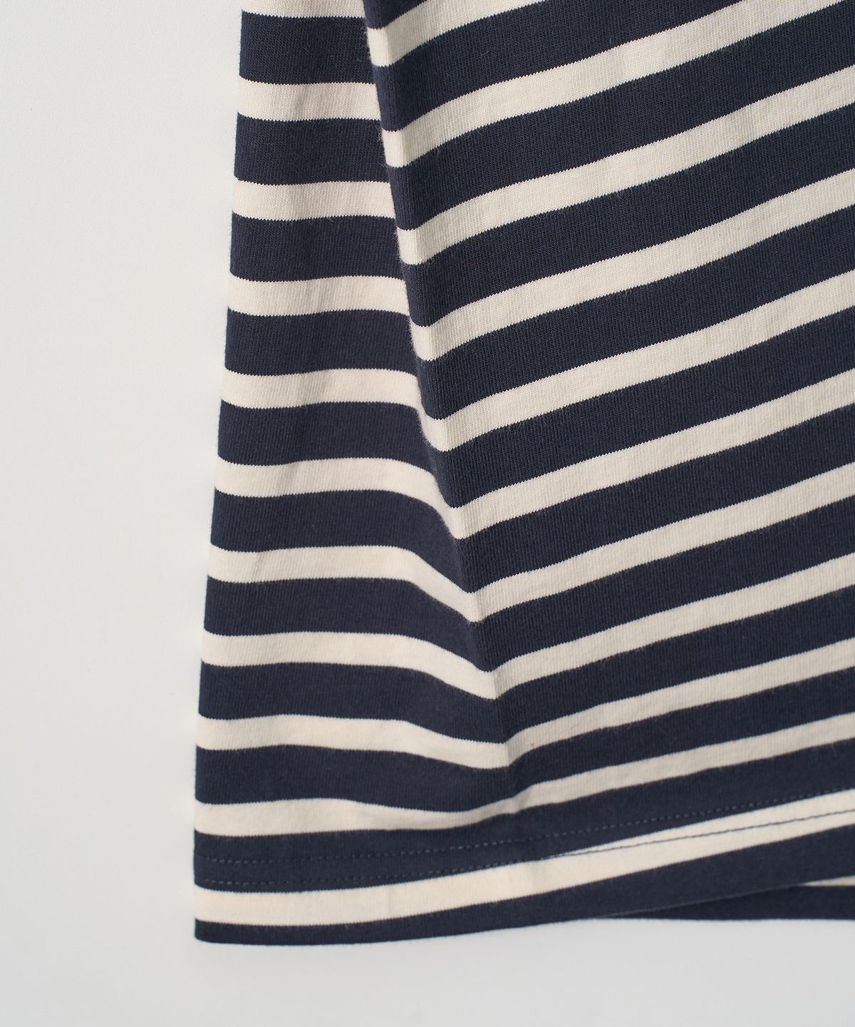 조질롱(JOJILONG) JN113 Tubular Marine Stripe T-Shirt - MARINE NAVY