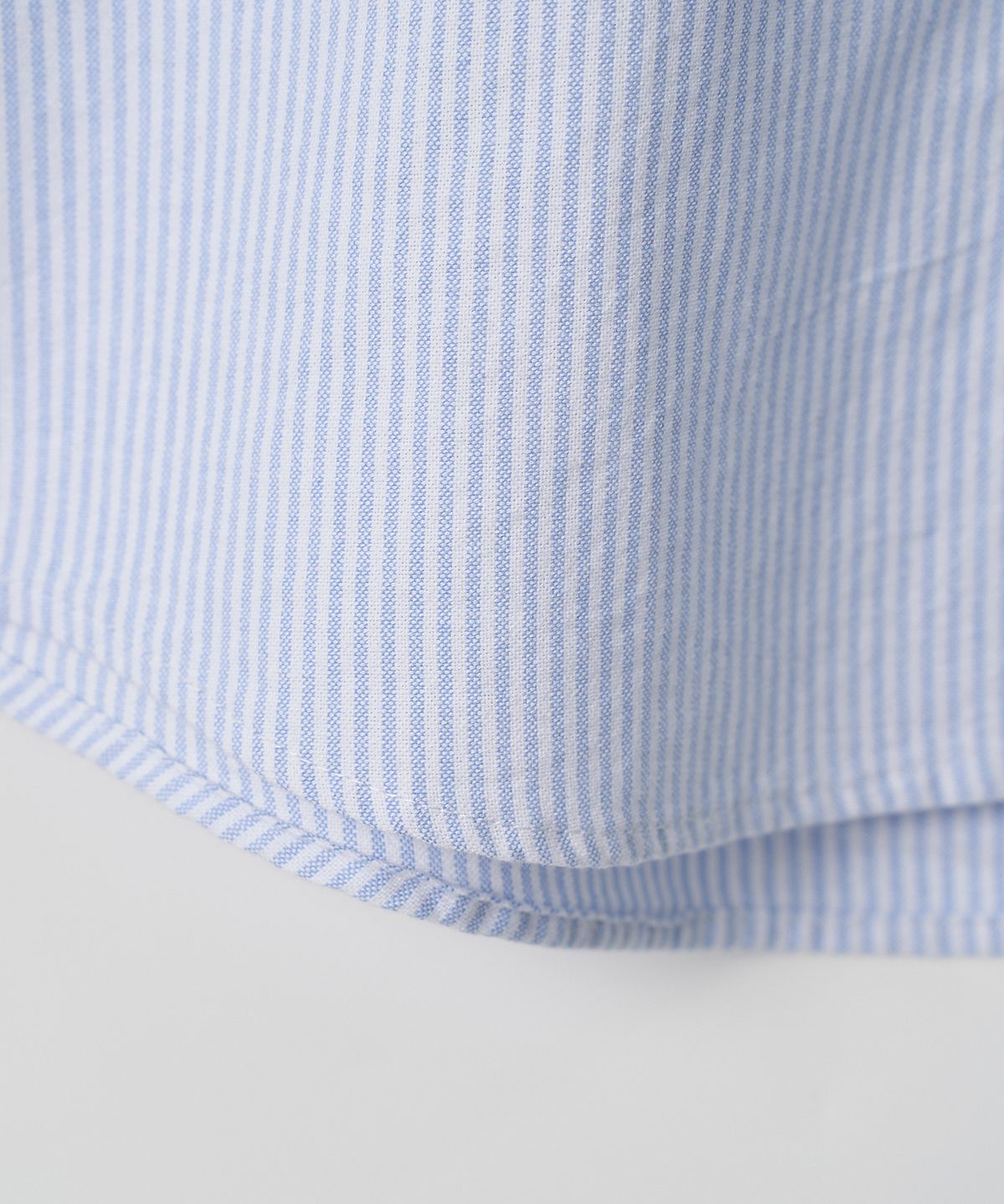 조질롱(JOJILONG) JN136 Oxford Stripe Button Down Shirt - LIGHT BLUE
