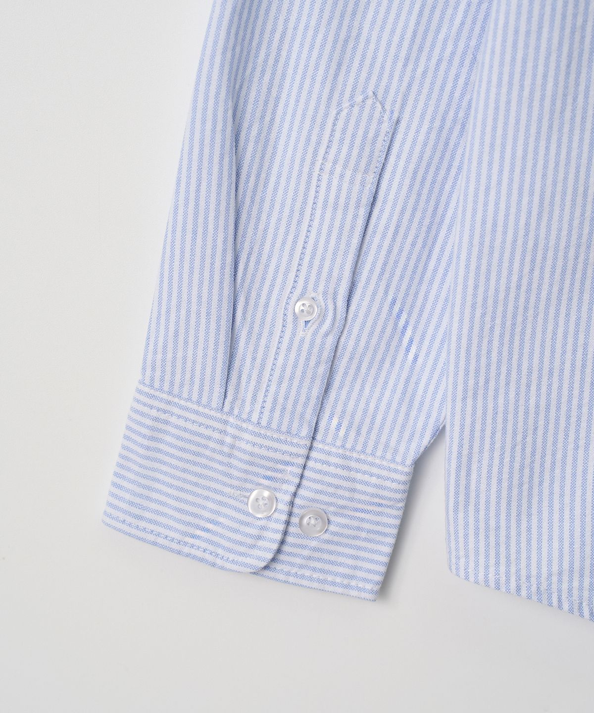 조질롱(JOJILONG) JN136 Oxford Stripe Button Down Shirt - LIGHT BLUE