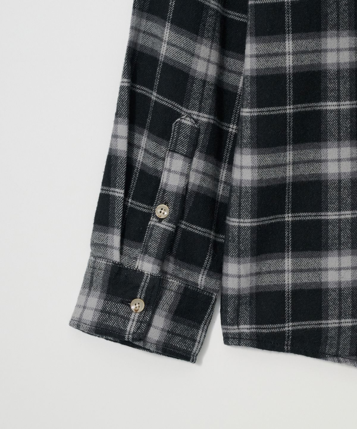 조질롱(JOJILONG) JN140 Soft Brushed Check Shirt - CHARCOAL
