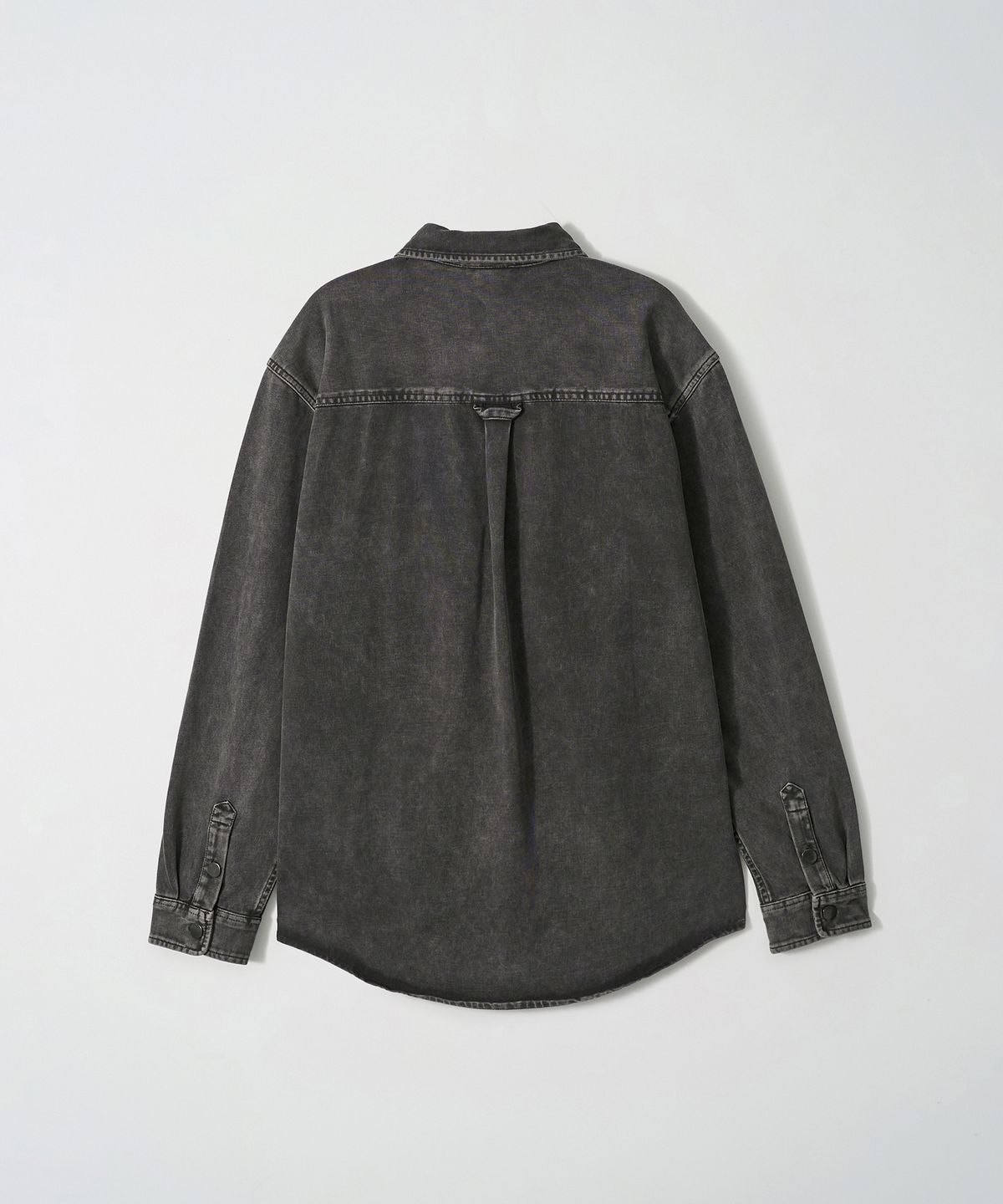 조질롱(JOJILONG) JN350 Aged Snap Shirt - FADED CHARCOAL