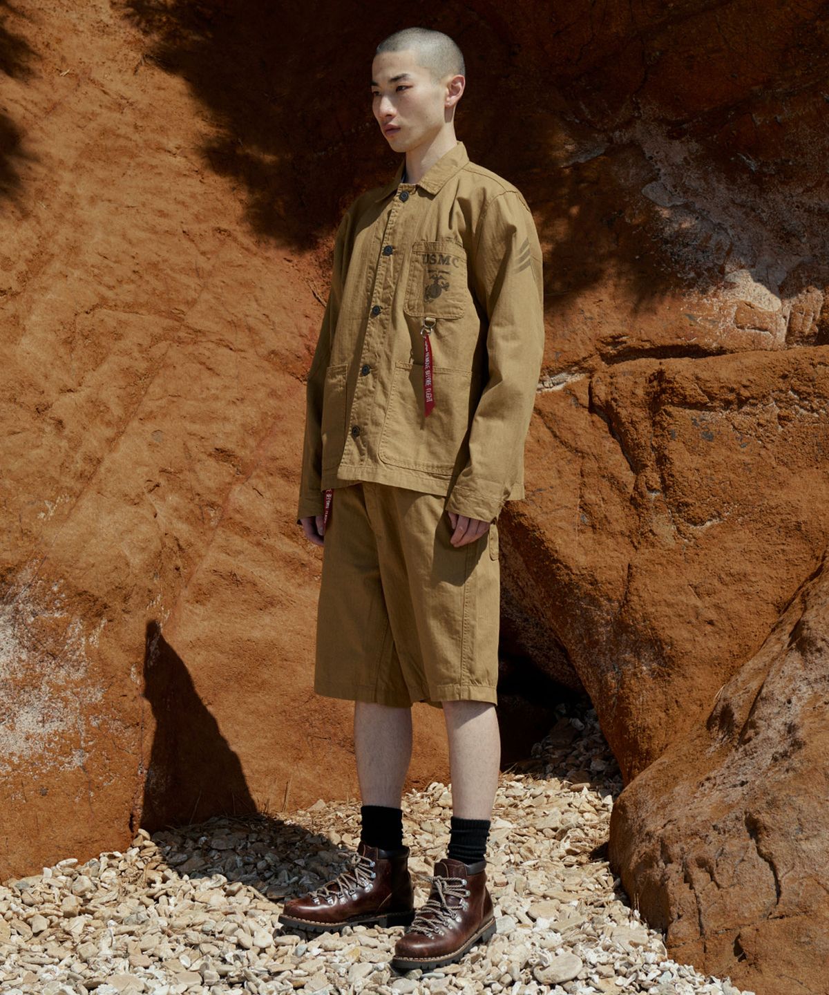 알파 인더스트리(ALPHA INDUSTRIES) P41 HBT 컴뱃 쇼츠 카키