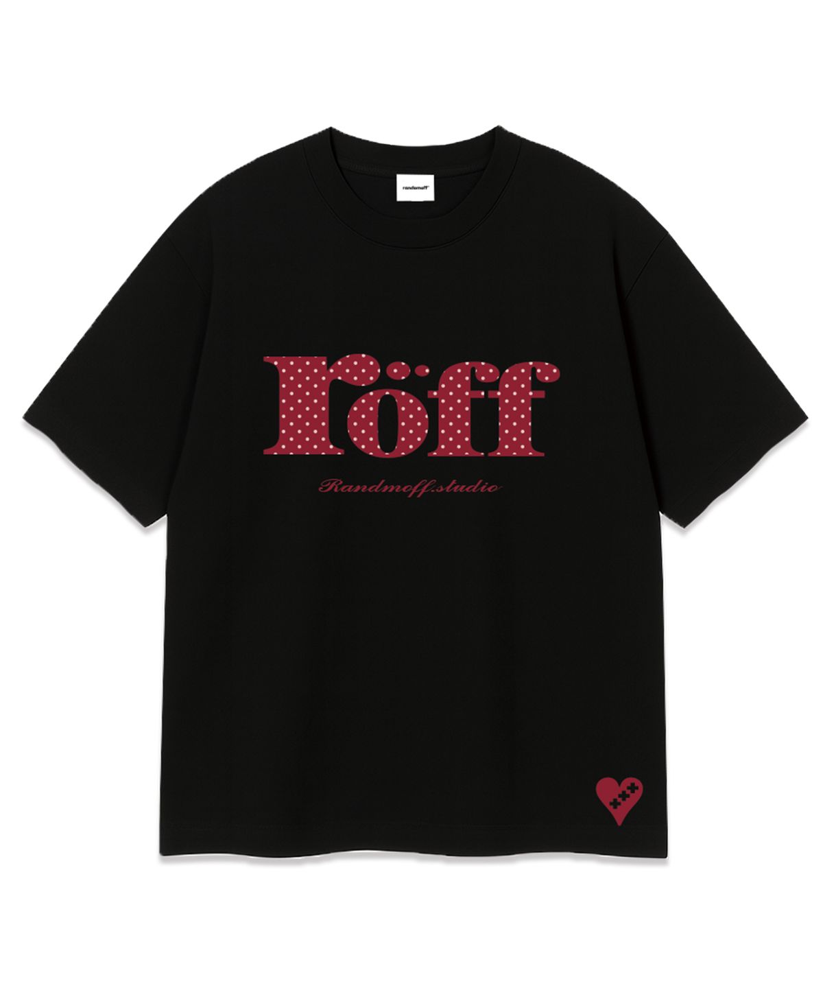 랜덤오프(RANDOMOFF) RÖFF TYPE PLAY DOT OVER FIT T-SHIRT [RED] (3color)
