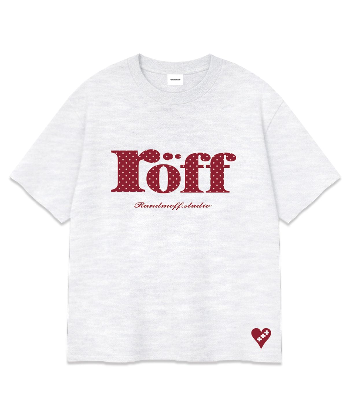 랜덤오프(RANDOMOFF) RÖFF TYPE PLAY DOT OVER FIT T-SHIRT [RED] (3color)